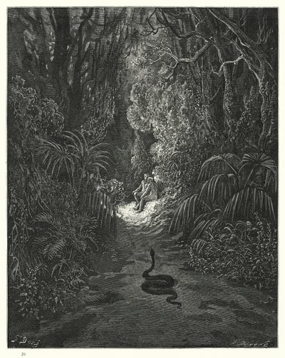 Illustrazione di Gustave Doré per Il Paradiso Perduto di Milton, Libro IX, versi 434, 435 da Gustave Dore